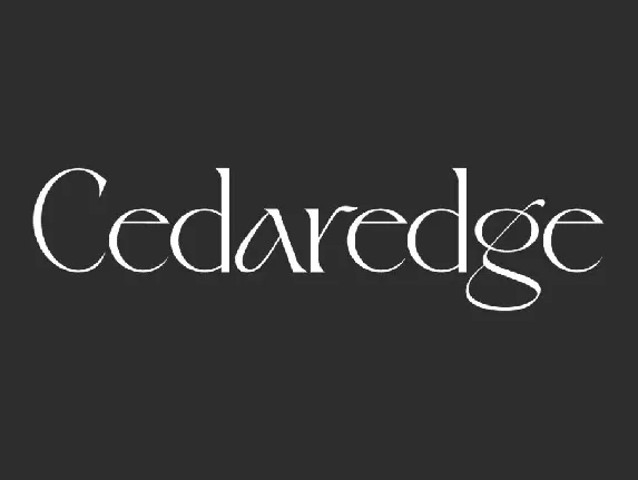 Cedaredge Demo font