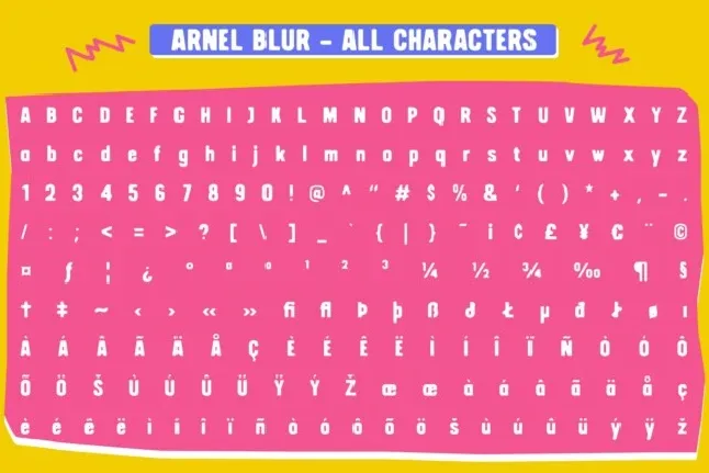 Arnel Blur font