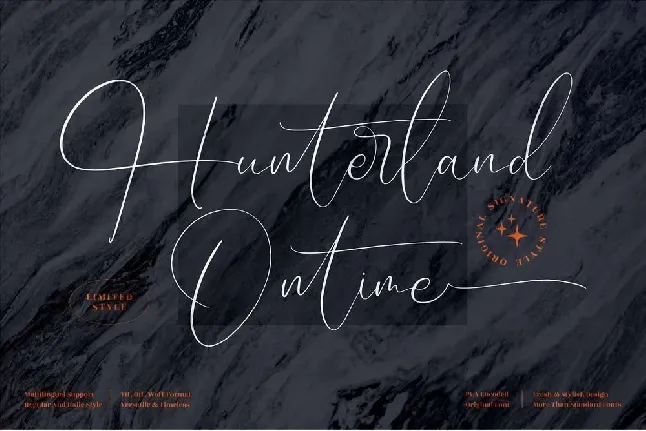 Hunterland Ontime font