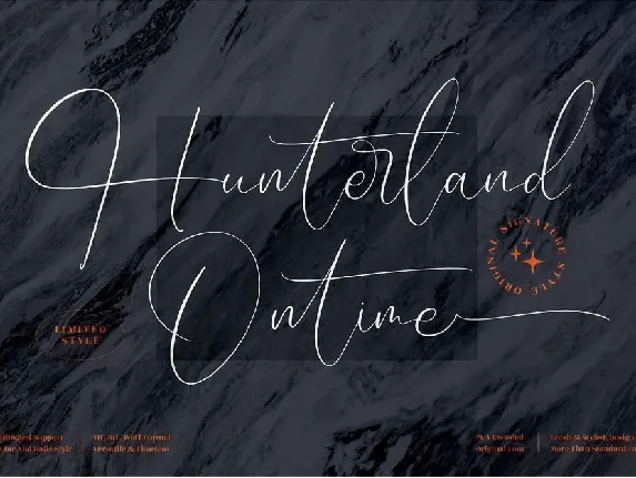 Hunterland Ontime font