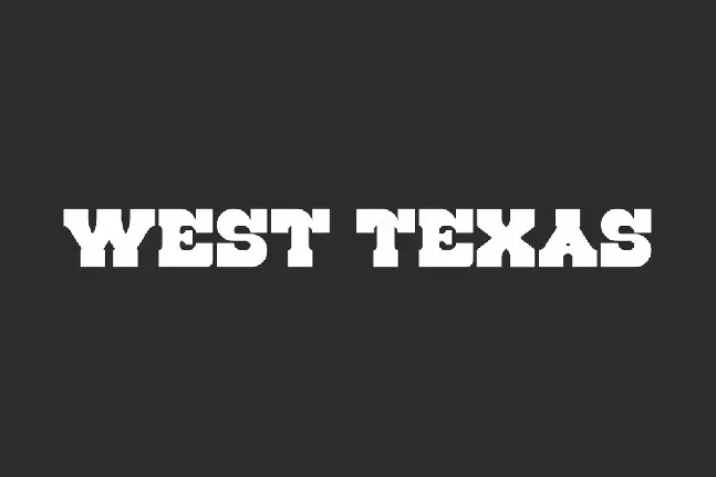 West Texas Demo font