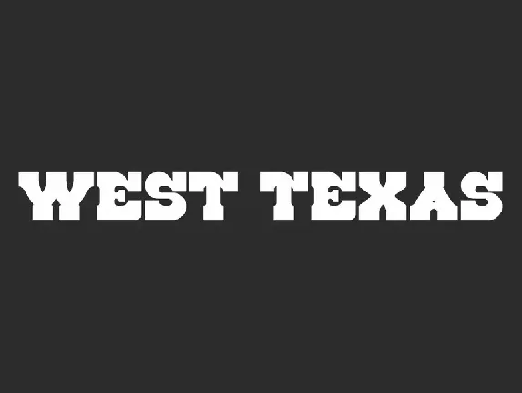 West Texas Demo font