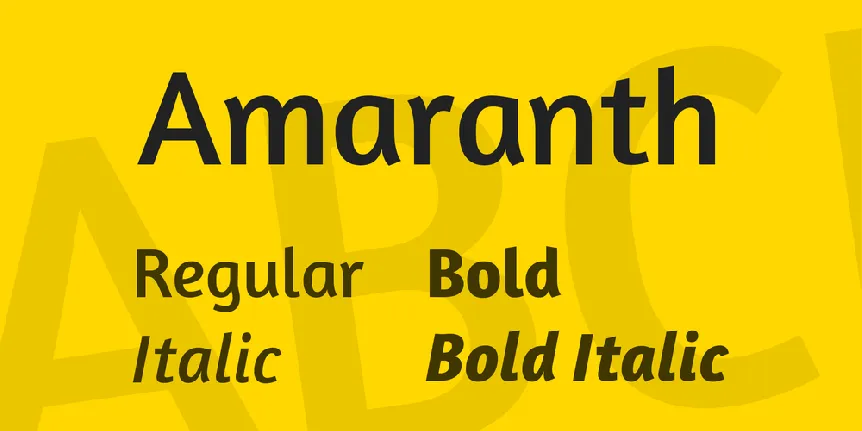 Amaranth font