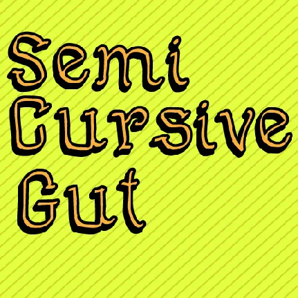 Semi Cursive Gut font