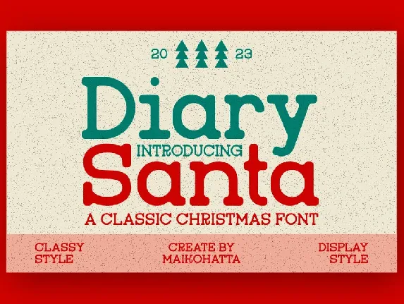 Diary Santa font