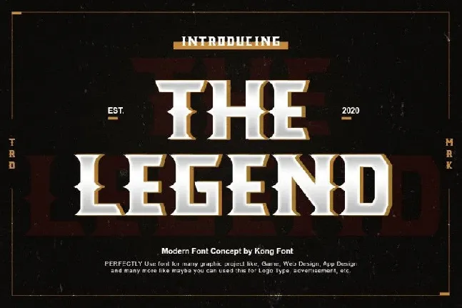 The Legend Display font