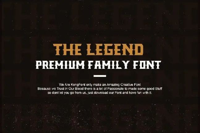 The Legend Display font