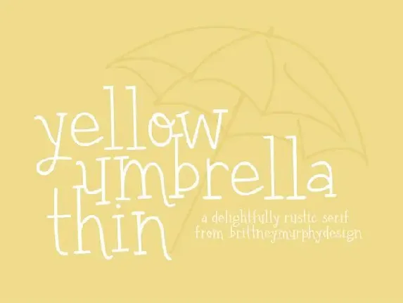 Yellow Umbrella font