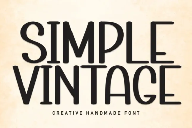 Simple Vintage Display font