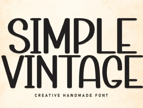 Simple Vintage Display font