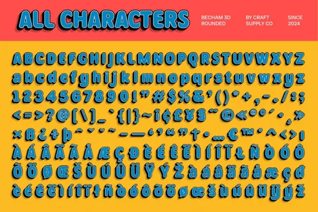 Becham Rounded 3D font