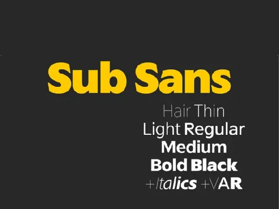 Sub Sans Family font