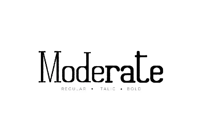 Moderate Demo font