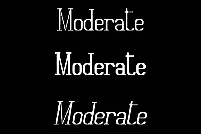 Moderate Demo font