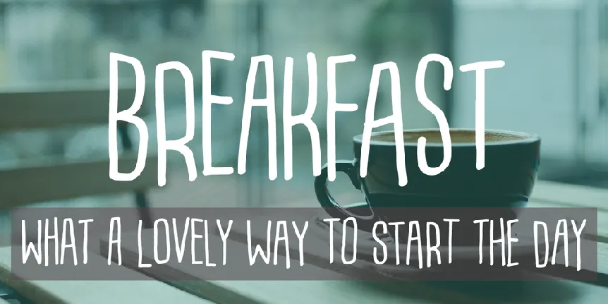 Breakfast DEMO font