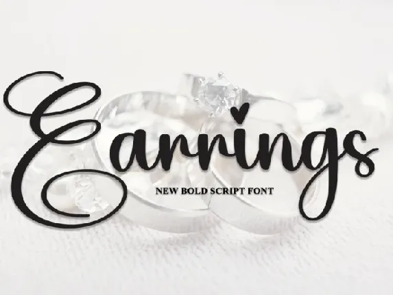 Earrings Script font