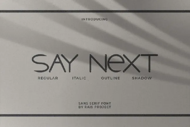 Say Next font