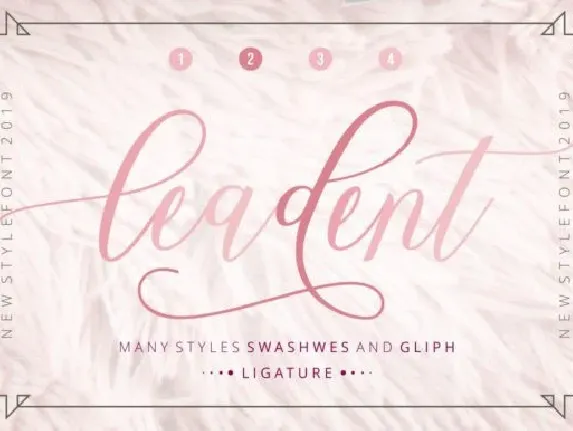 Leadent Calligraphy font