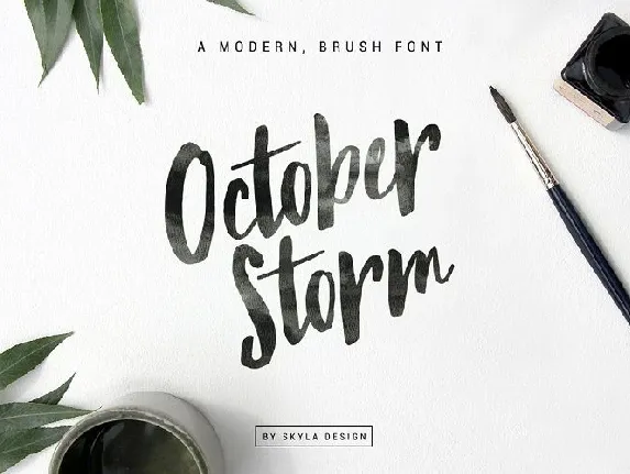 October Storm Brush font