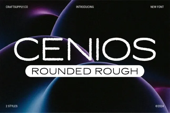 Cenios Rounded Rough font