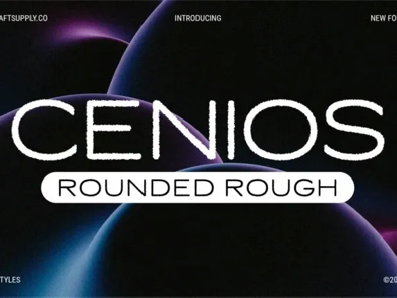 Cenios Rounded Rough font