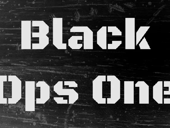 Black Ops One font