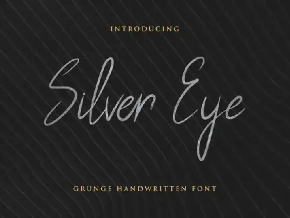 Silver Eye Handwritten font