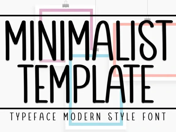 Minimalist Template Display font