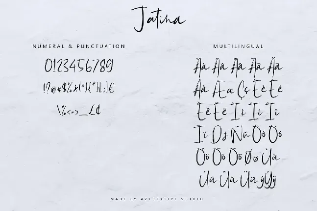 Jatina Script font