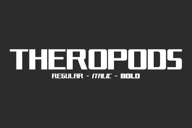 Theropods Demo font