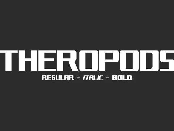 Theropods Demo font