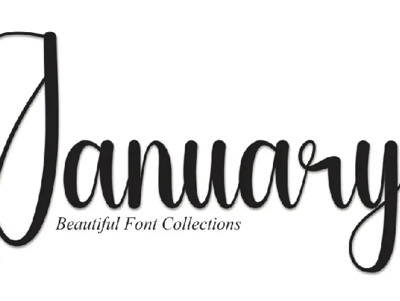 January Script Typeface font