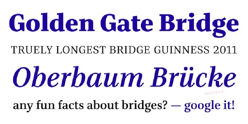 Bridge Text Family font