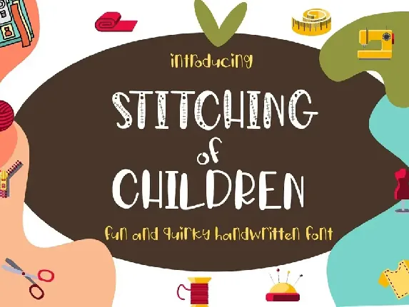 Stitching of Children font