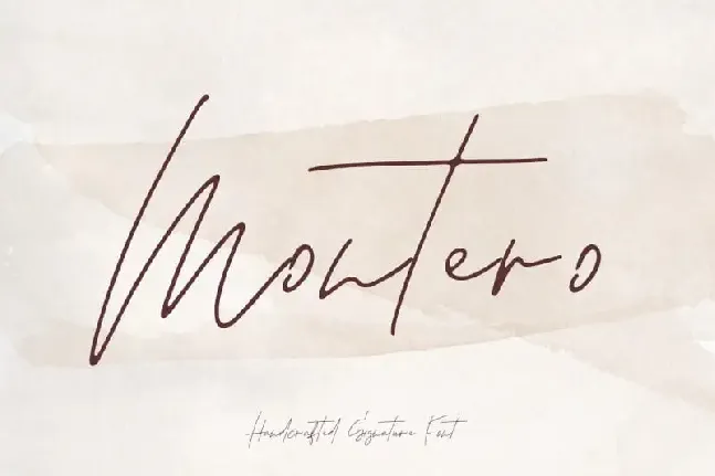 Montero Handwritten font