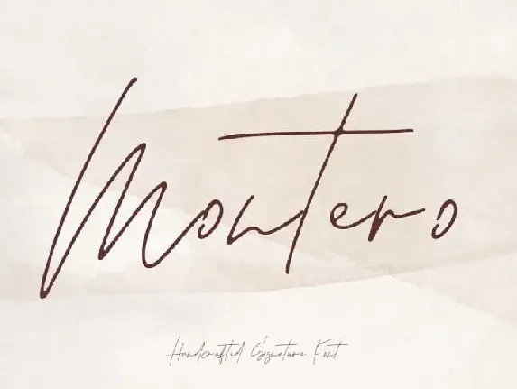 Montero Handwritten font