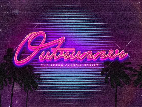 Outrunner Retro Script font