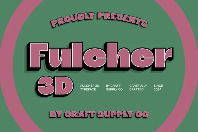 Fulcher 3D font