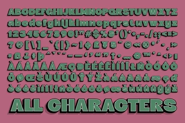 Fulcher 3D font