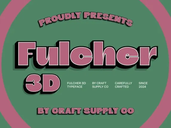 Fulcher 3D font