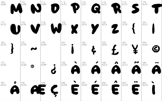 Snowshoes font