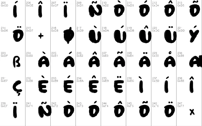 Snowshoes font