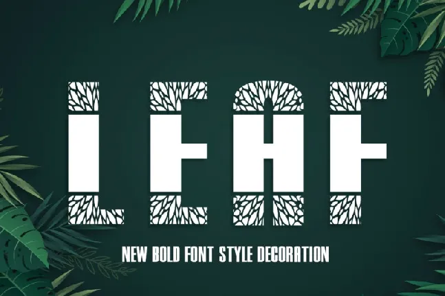 Leaf Display font