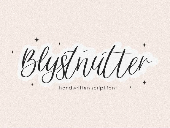 Blystnutter font