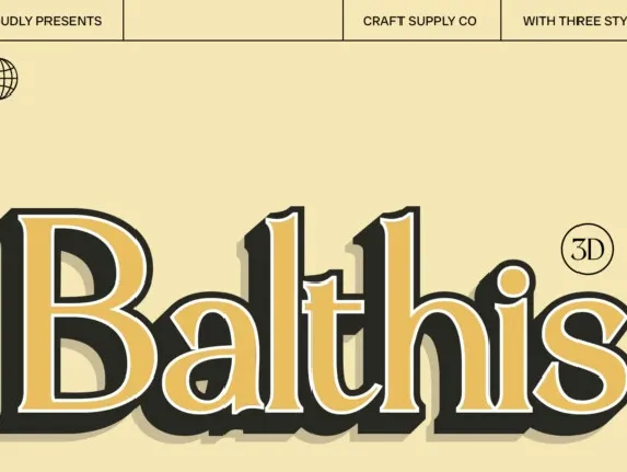 Balthis 3D font