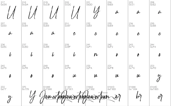 Jamestown Demo font