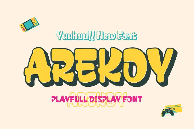 AREKOY PERSONAL USE font