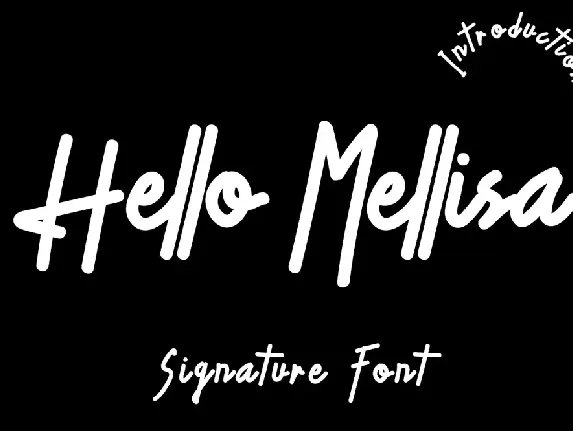 Hello Mellisa font