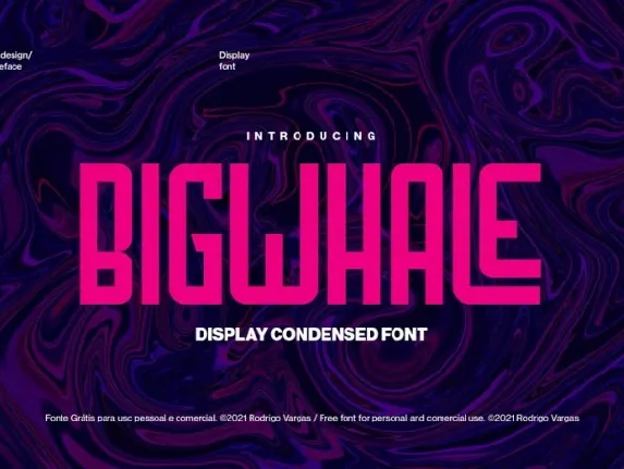 Bigwhale Display font