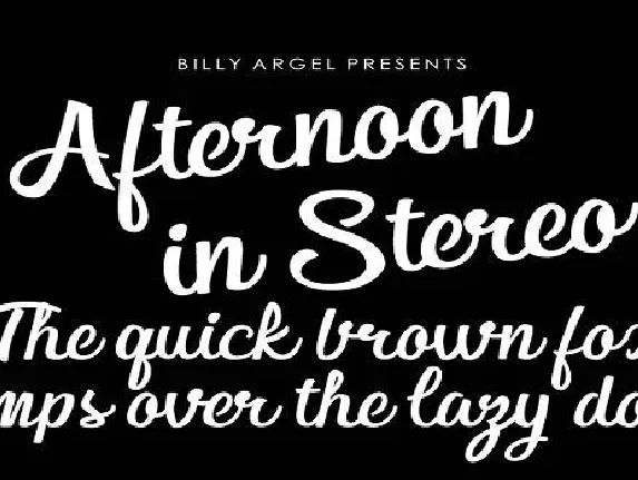 Afternoon in Stereo font